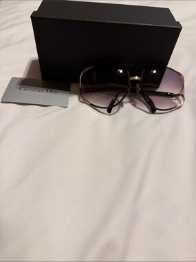 Dior Women's Black Frame Sunglasses with Purple Gradient Lenses